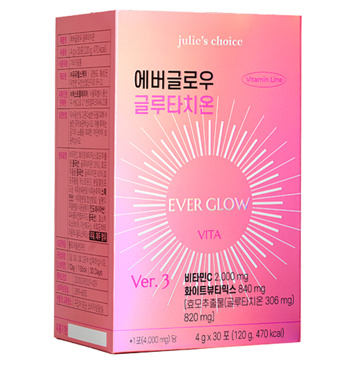 Julie's Choice Ever Glow Glutathione (Supplement Drinking Powder) (4gx30sticks) - 120g
