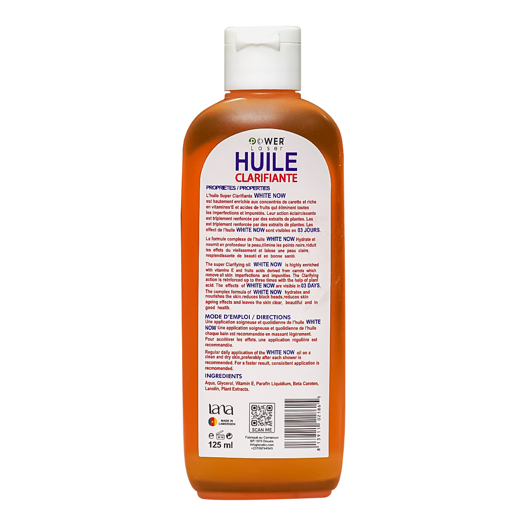Power Laser Huile Clarifiante White Now Super Rapid Triple Action Lightening Body Serum - 125ml
