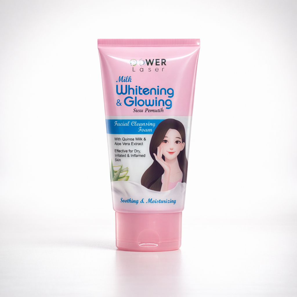 Power Laser Milk Whitening & Glowing Facial Cleansing Foam - 70ml